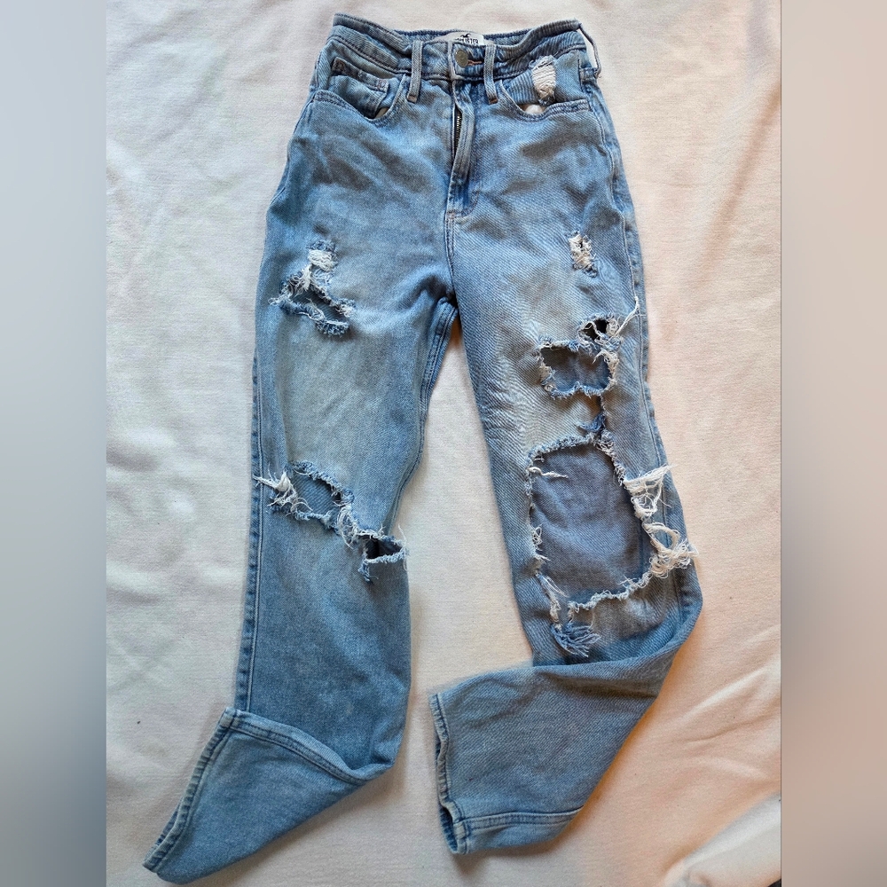 Hollister Light Blue Jeans With High Size 0